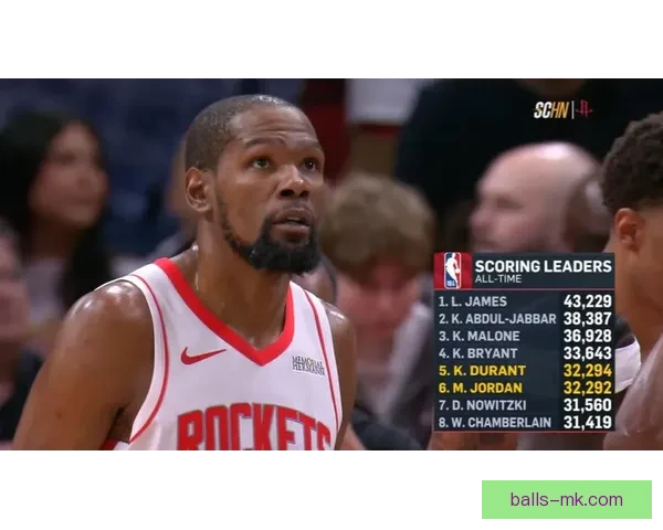 杜兰特超越乔丹仅差26分 乌度卡称其专注本职工作破纪录已成常态